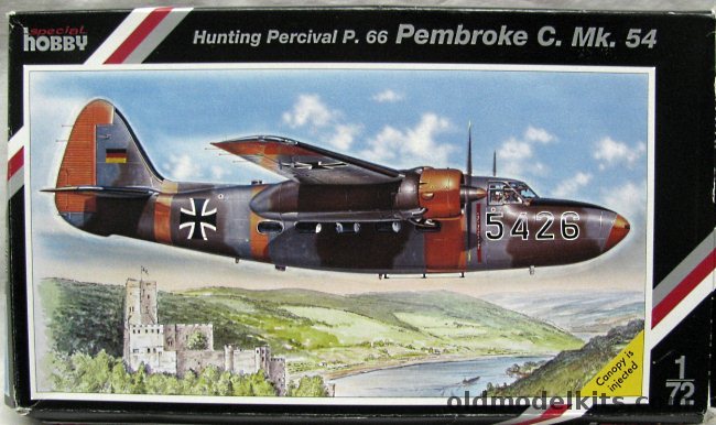 Special Hobby 1/72 Hunting Percival P.66 Pembroke C Mk54 - Lufwaffe or Belgian Air Force, SH72078 plastic model kit